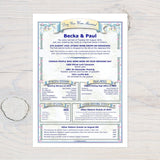 Personalised Wedding A4 Wall Art Decor Print - Rainbowprint.uk