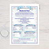 Personalised Wedding Anniversary Print: The Day You Were Married History (Digital Download) - Rainbowprint.uk