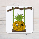 Pineapple Cheeky Coaster Gift: can be personalised - Rainbowprint.uk