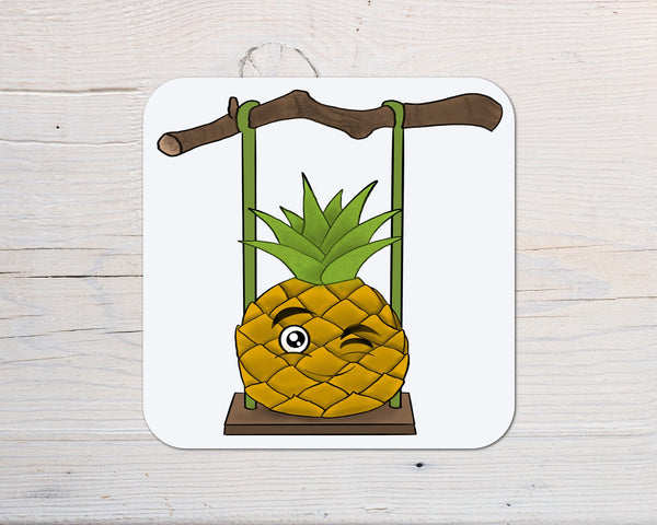 Pineapple Cheeky Coaster Gift: can be personalised - Rainbowprint.uk