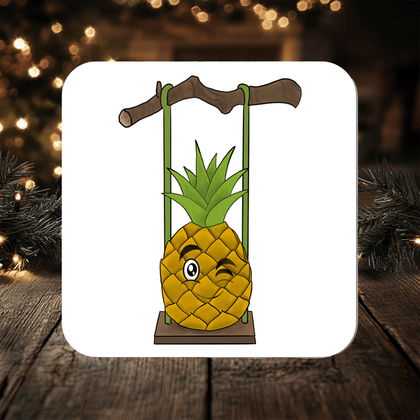 Pineapple Cheeky Coaster Gift: can be personalised - Rainbowprint.uk