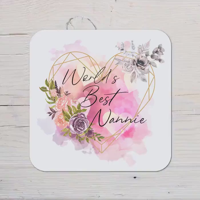 Nannie Coaster Gift: can be personalised
