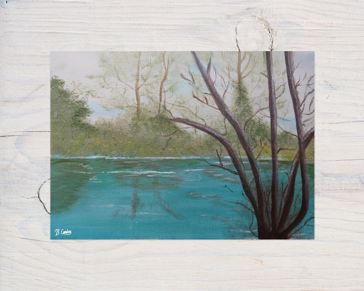 River Roots Original 30x20cm Painted Canvas - Rainbowprint.uk