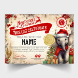 Santa's Good List Personalised Certificate: Christmas 2026 Keepsake - Rainbowprint.uk