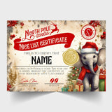 Santa's Good List Personalised Certificate: Christmas 2026 Keepsake - Rainbowprint.uk