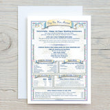 Silver Wedding Anniversary Card: 