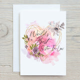 Sister - in - Law Greetings Card: can be personalised - Rainbowprint.uk