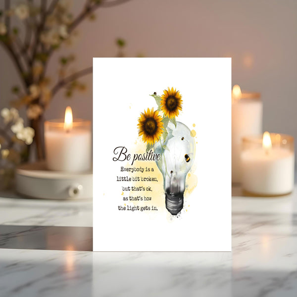 Sunflower Mental Health A4 Print: Personalised Office Wall Decor - Rainbowprint.uk