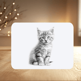 Tabby Kitten/Cat Mousemat personalised with any name or message - Rainbowprint.uk