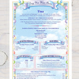The Day You Were Born Personalised A4 Digital File Download for You to Print - Rainbowprint.uk