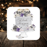 Till Death Do us Part Wedding/Anniversary Coaster personalised with any wording - Rainbowprint.uk