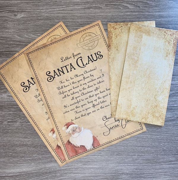 Vintage Letter from Santa: personalised with any name - Rainbowprint.uk