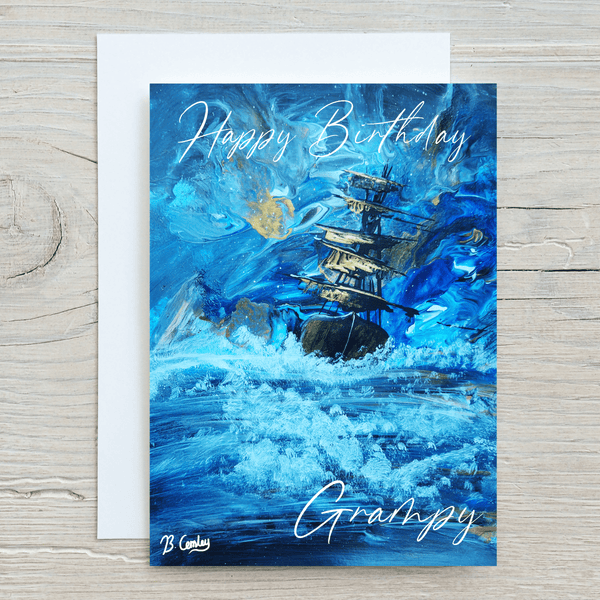 "Voyage" A5 Glossy Greetings Card, can be personalised - Rainbowprint.uk