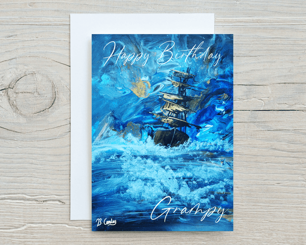 "Voyage" A5 Glossy Greetings Card, can be personalised - Rainbowprint.uk