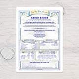 Wedding Anniversary Personalised A4 Print: News, Facts & Figures from Your Wedding Date - Rainbowprint.uk