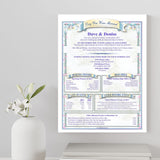 Wedding Anniversary Personalised A5 Print - Rainbowprint.uk