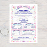 Wedding Anniversary Personalised A5 Print - Rainbowprint.uk