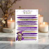 Wizard Teddy Bear Motivational Art Print: Personalised A4 Glossy Wall Decor - Rainbowprint.uk