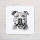 XL Bully Dog Coaster Gift: personalised with any wording - Rainbowprint.uk