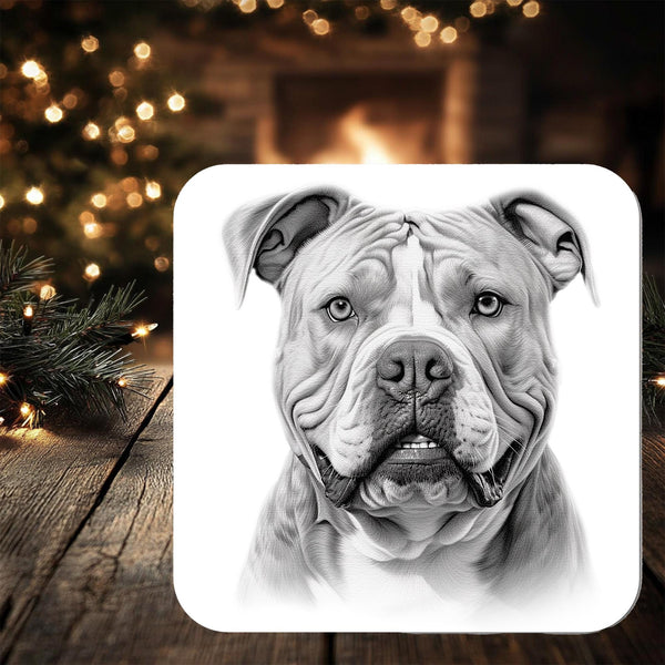 XL Bully Dog Coaster: personalised with any wording - Rainbowprint.uk