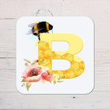 Bee Coaster personalised with any wording - Rainbowprint.uk