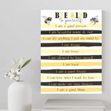 Bee Kind To Yourself Motivational List A4 Print - Rainbowprint.uk