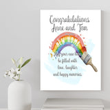 Congratulations on your New Home Personalised A4 Glossy Wall Art Print - Rainbowprint.uk