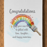 Congratulations on your New Home Personalised A4 Wall Print - rainbowprintshop