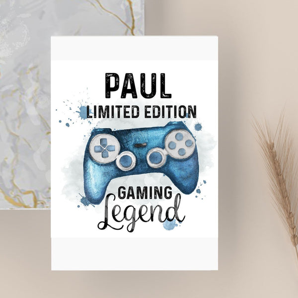 Gaming Legend Personalised Gamer A4 Glossy Wall Art Print - Rainbowprint.uk