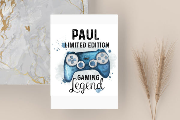 Gaming Legend Personalised Gamer A4 Glossy Wall Art Print - Rainbowprint.uk