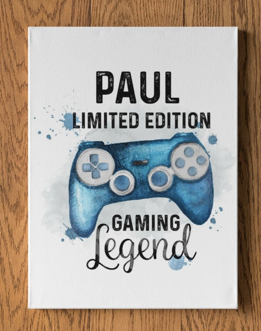 Gaming Legend Personalised Gamer A4 Wall Print - rainbowprintshop