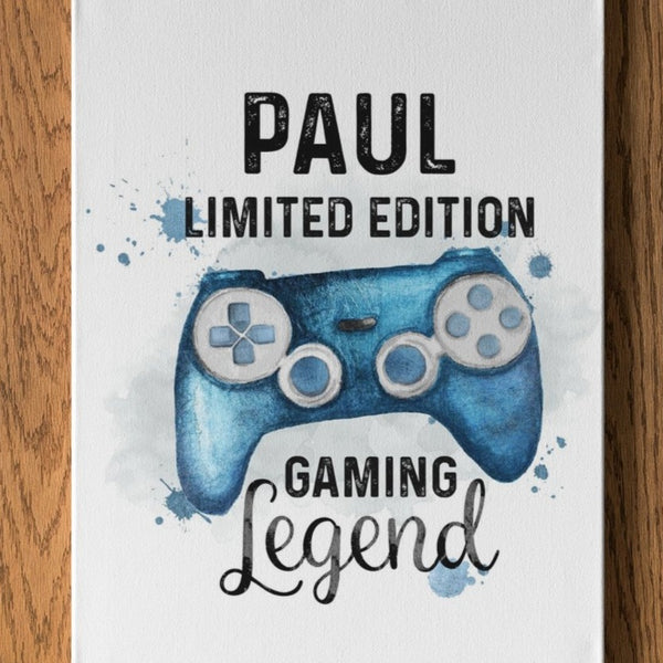 Gaming Legend Personalised Gamer A4 Wall Print - rainbowprintshop