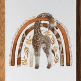 Giraffe Personalised A4 Wall Print - rainbowprintshop