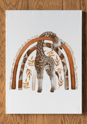 Giraffe Personalised A4 Wall Print - rainbowprintshop