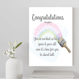 Graduation Personalised A4 Glossy Wall Art Print - Rainbowprint.uk