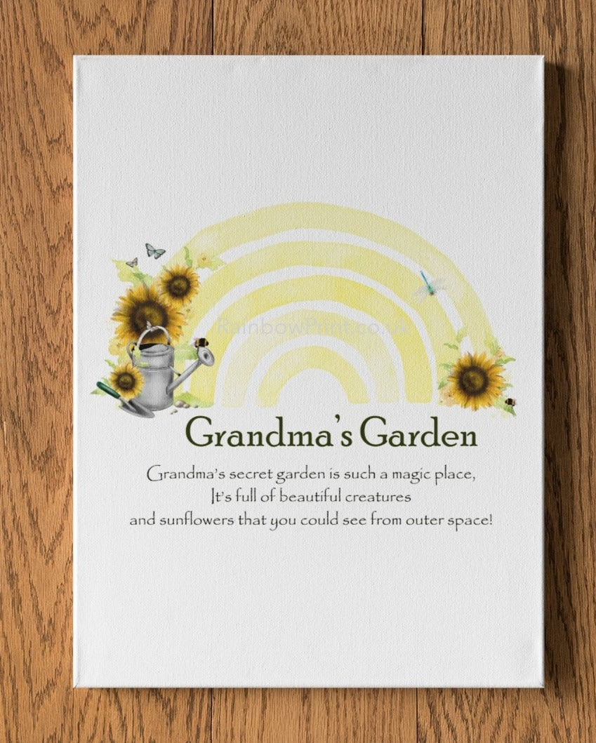 Grandma's Garden Sunflowers A4 Wall Print - rainbowprintshop