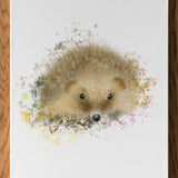 Hedgehog Charity Personalised A4 Wall Print in aid of Oxfordshire Wildlife Rescue - rainbowprintshop