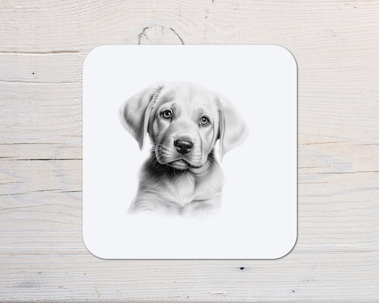 Labrador Dog Coaster personalised with any Wording, Message - ideal gift for Lab lovers - Rainbowprint.uk