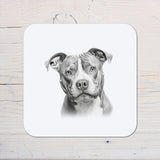 Pit Bull Dog Coaster personalised with any Wording, Message - ideal gift for Pitty lovers Pitbull Dogs - Rainbowprint.uk