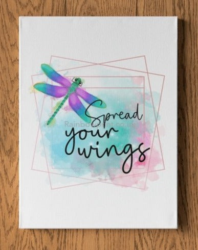 Spread Your Wings Dragonfly A4 Personalised Wall Print - rainbowprintshop