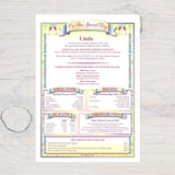 Unique divorce gift UK wall print personalised with special date and historic events from rainbowprintshop