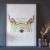 Woodland Wildlife Reindeer A4 Print - rainbowprintshop