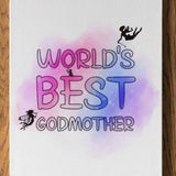 World's Best God Mother Personalised A4 Wall Print - rainbowprintshop